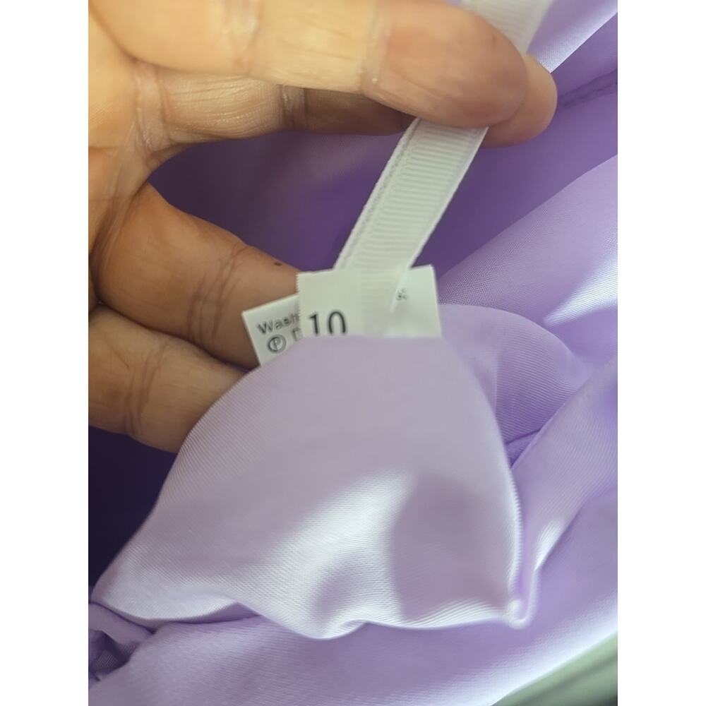 NWT Wear Your Love Purple Prom Dress Size 10 Full Corset Evening Gown Front Slit - Picture 7 of 9